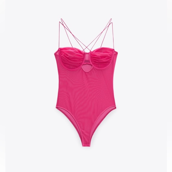 ZARA TULLE BODYSUIT - Picture 4 of 7